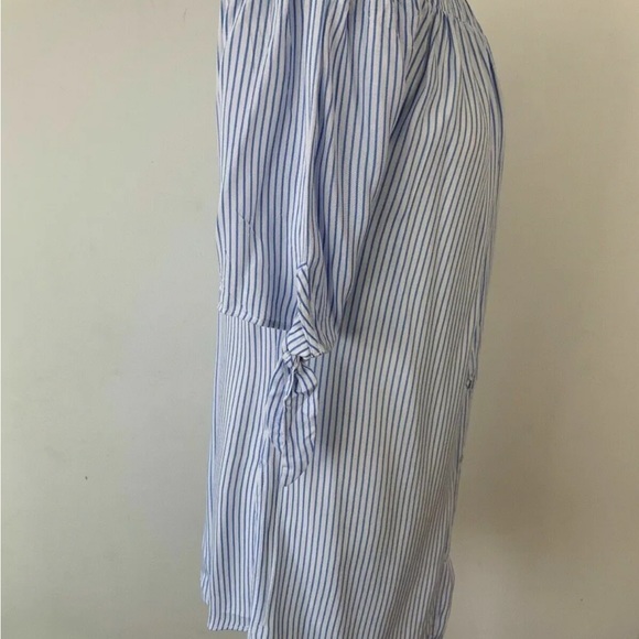 New Look Bardot Stripe Beach Shirt Size M - Picture 5 of 5
